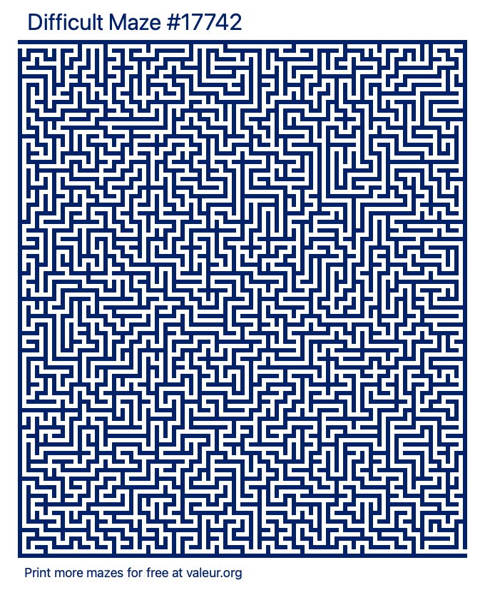 Free Printable Difficult Maze number 17742