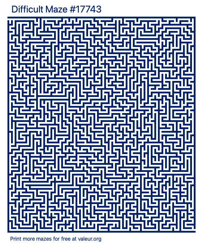 Free Printable Difficult Maze number 17743