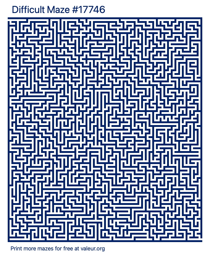 Free Printable Difficult Maze with the Answer 17746