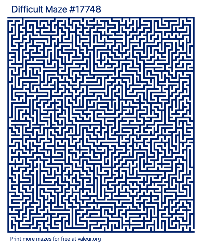 Free Printable Difficult Maze number 17748