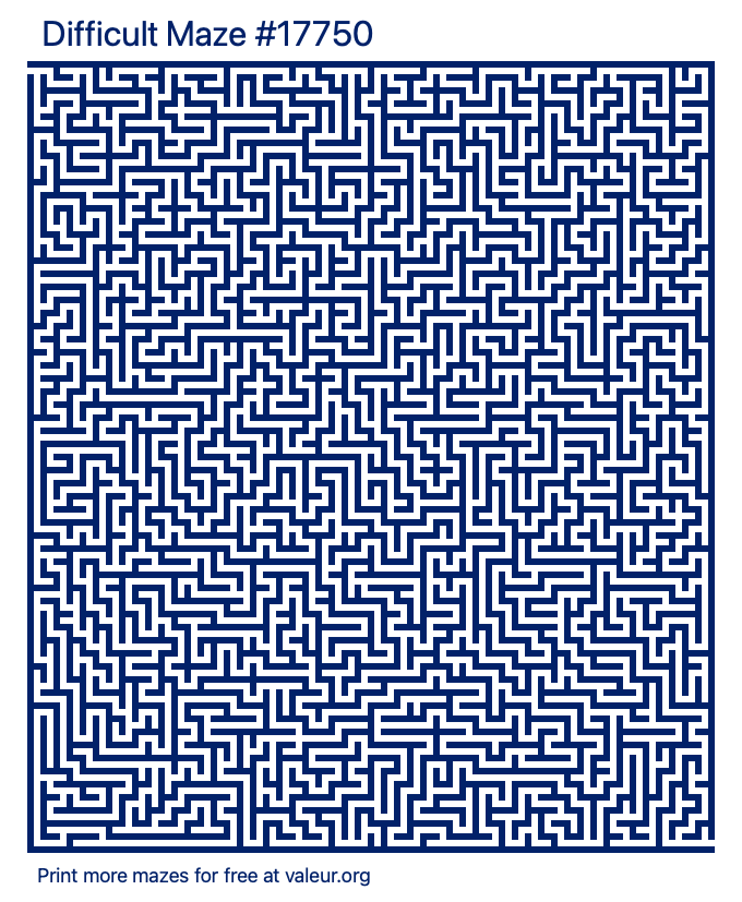 Free Printable Difficult Maze number 17750