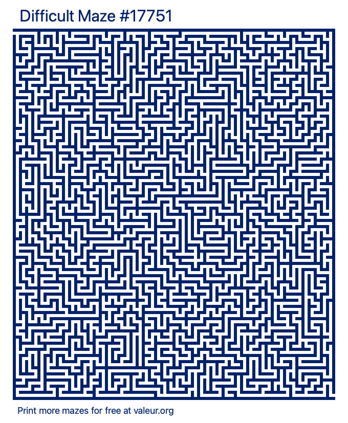 Free Printable Difficult Maze number 17751