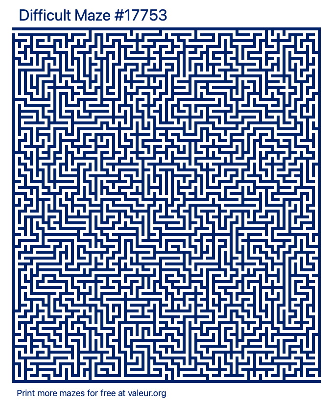 Free Printable Difficult Maze number 17753