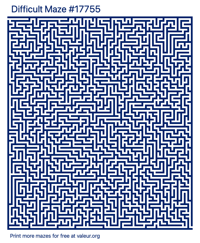 Free Printable Difficult Maze number 17755