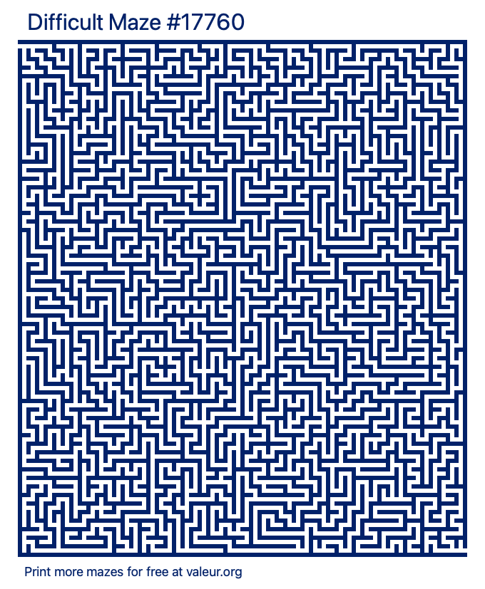 Free Printable Difficult Maze number 17760