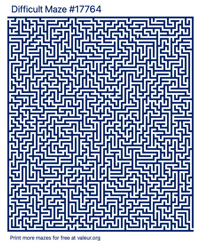 Free Printable Difficult Maze number 17764