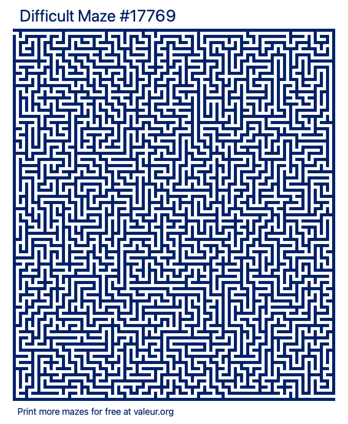 Free Printable Difficult Maze number 17769