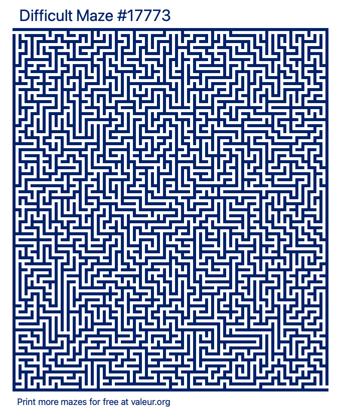 Free Printable Difficult Maze number 17773