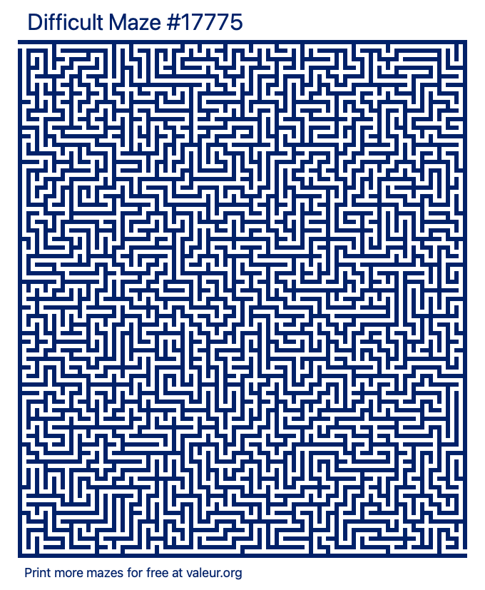 Free Printable Difficult Maze number 17775