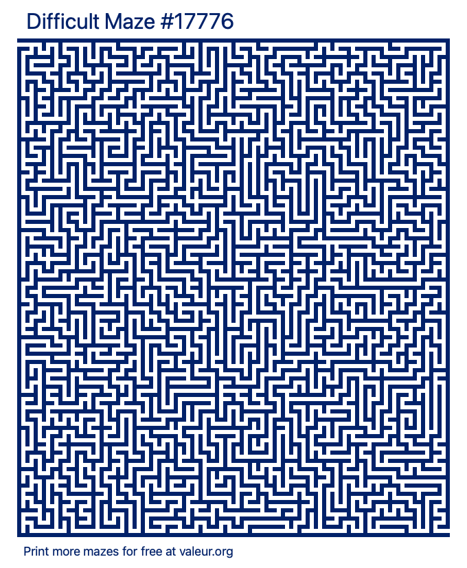 Free Printable Difficult Maze number 17776