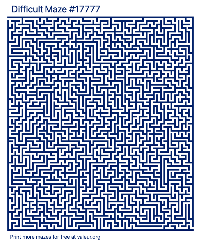 Free Printable Difficult Maze number 17777