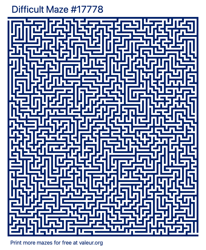 Free Printable Difficult Maze number 17778