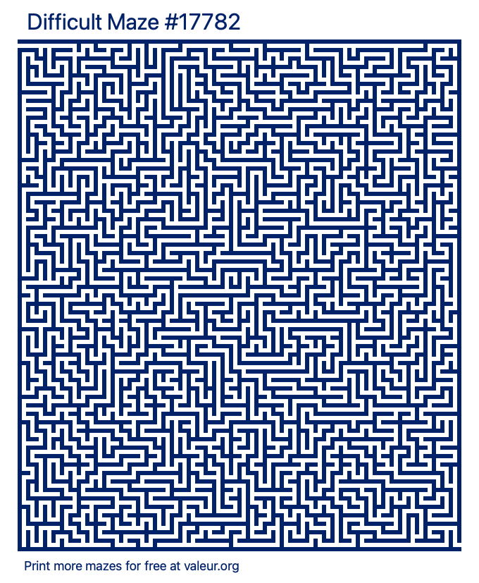 Free Printable Difficult Maze number 17782