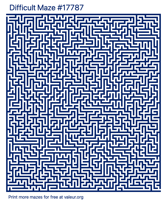 Free Printable Difficult Maze number 17787