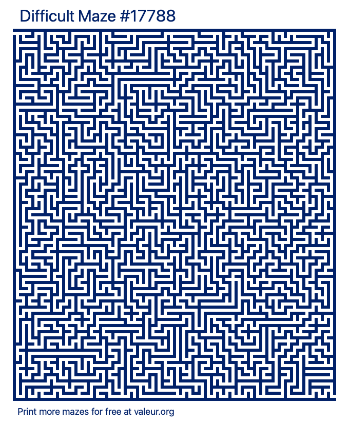 Free Printable Difficult Maze number 17788