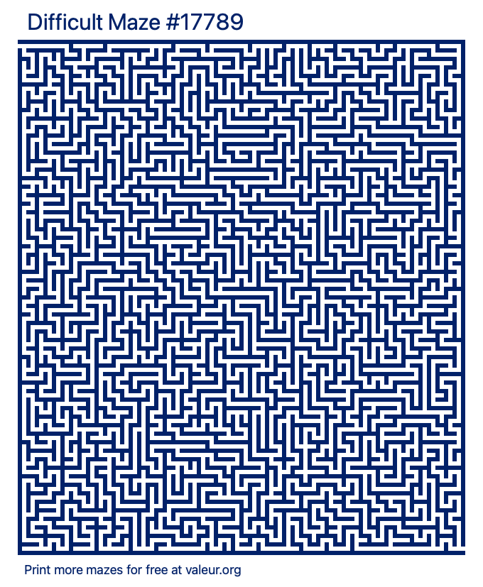 Free Printable Difficult Maze number 17789