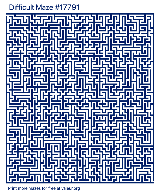 Free Printable Difficult Maze number 17791