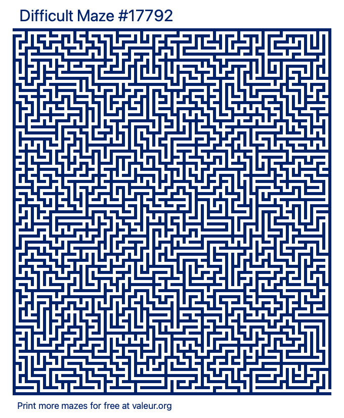 Free Printable Difficult Maze number 17792