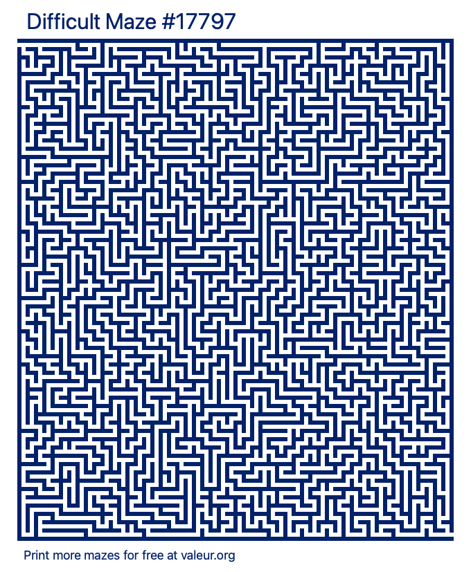Free Printable Difficult Maze number 17797