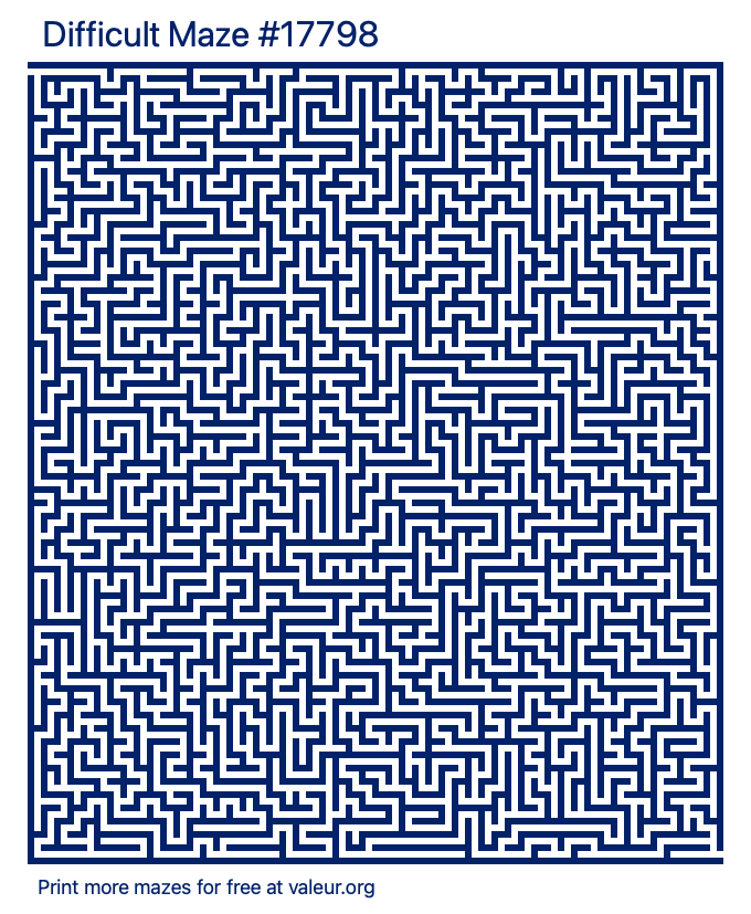 Free Printable Difficult Maze number 17798