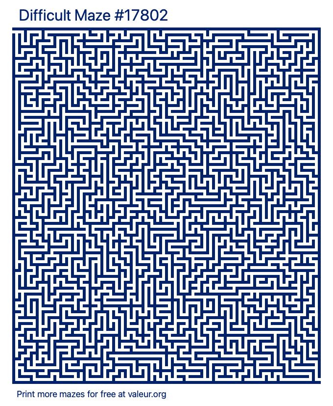 Free Printable Difficult Maze number 17802