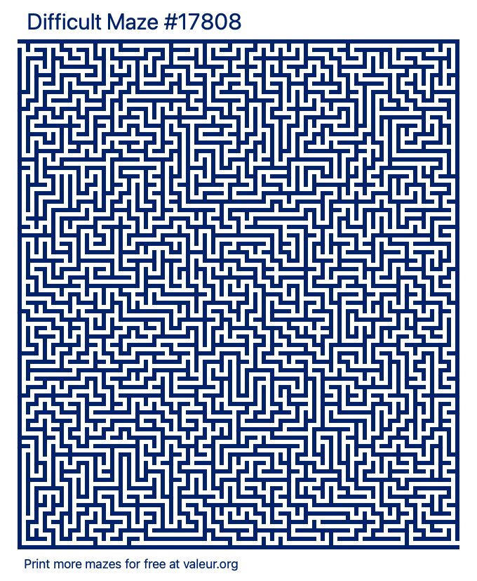 Free Printable Difficult Maze number 17808