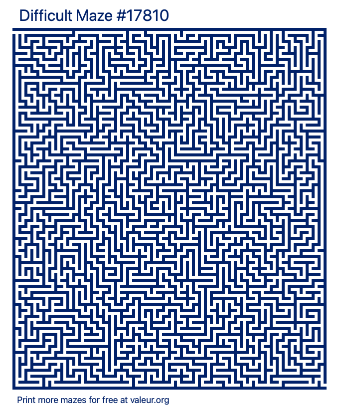 Free Printable Difficult Maze number 17810
