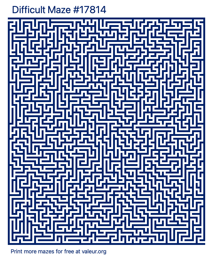 Free Printable Difficult Maze number 17814