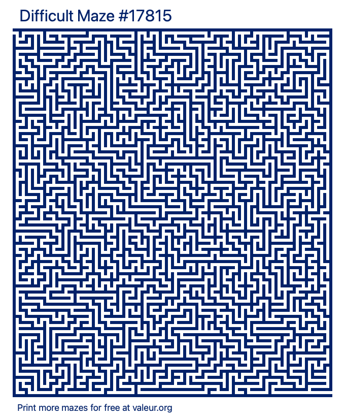 Free Printable Difficult Maze number 17815