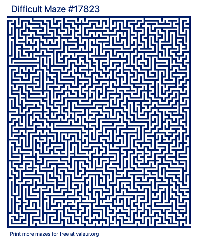 Free Printable Difficult Maze number 17823