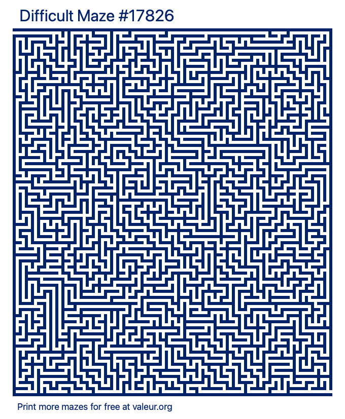 Free Printable Difficult Maze number 17826