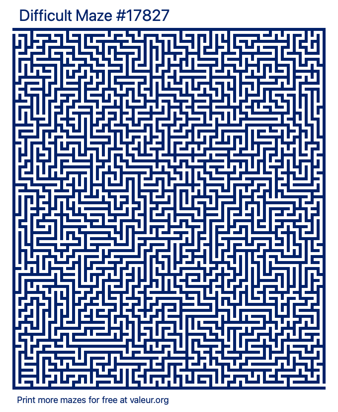 Free Printable Difficult Maze number 17827