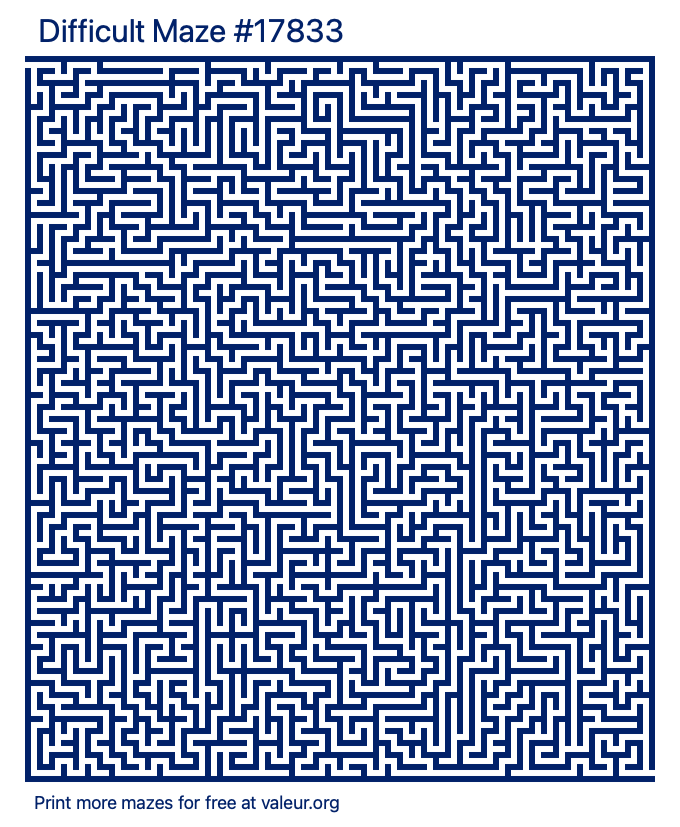 Free Printable Difficult Maze number 17833