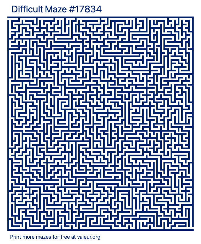 Free Printable Difficult Maze number 17834