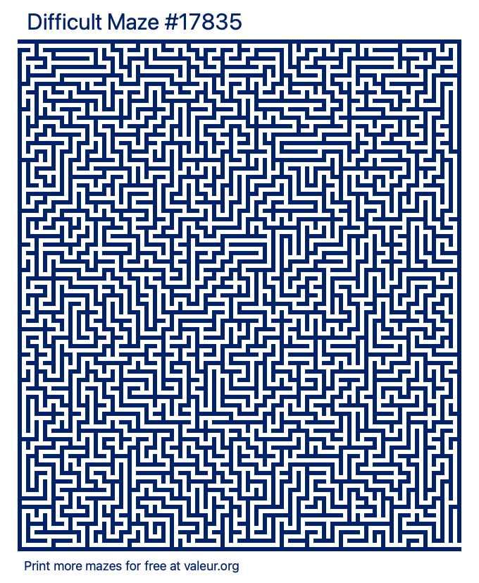 Free Printable Difficult Maze number 17835