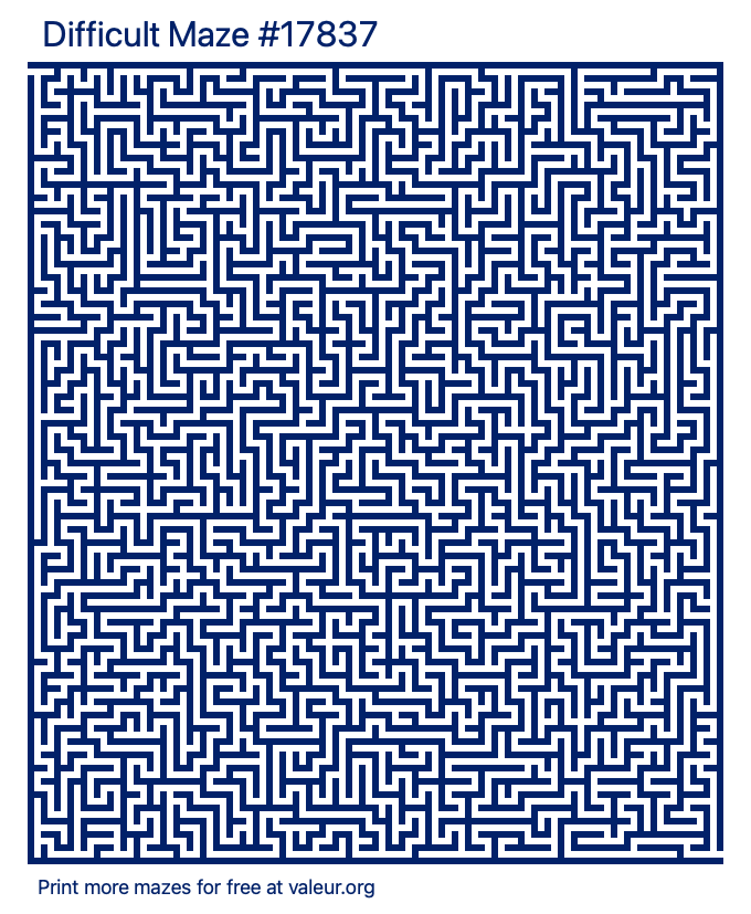Free Printable Difficult Maze number 17837