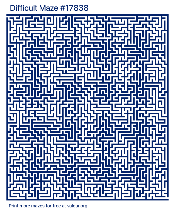 Free Printable Difficult Maze number 17838