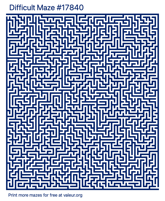 Free Printable Difficult Maze number 17840