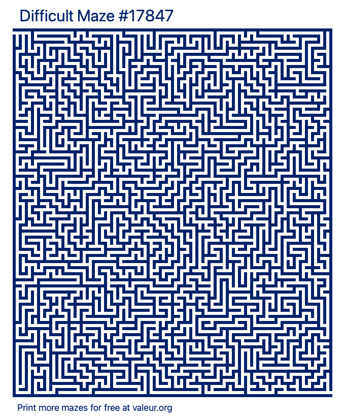 Free Printable Difficult Maze number 17847