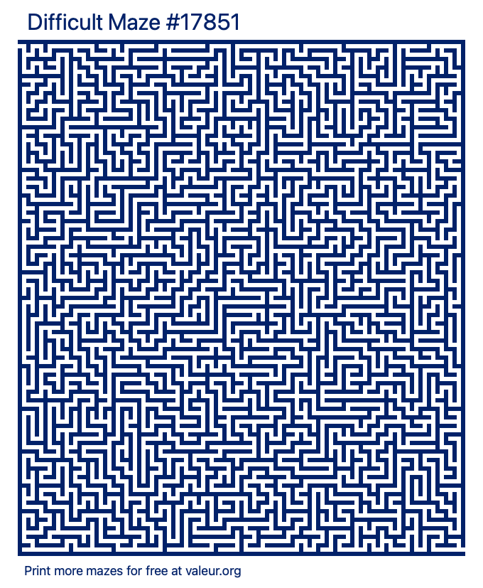 Free Printable Difficult Maze number 17851