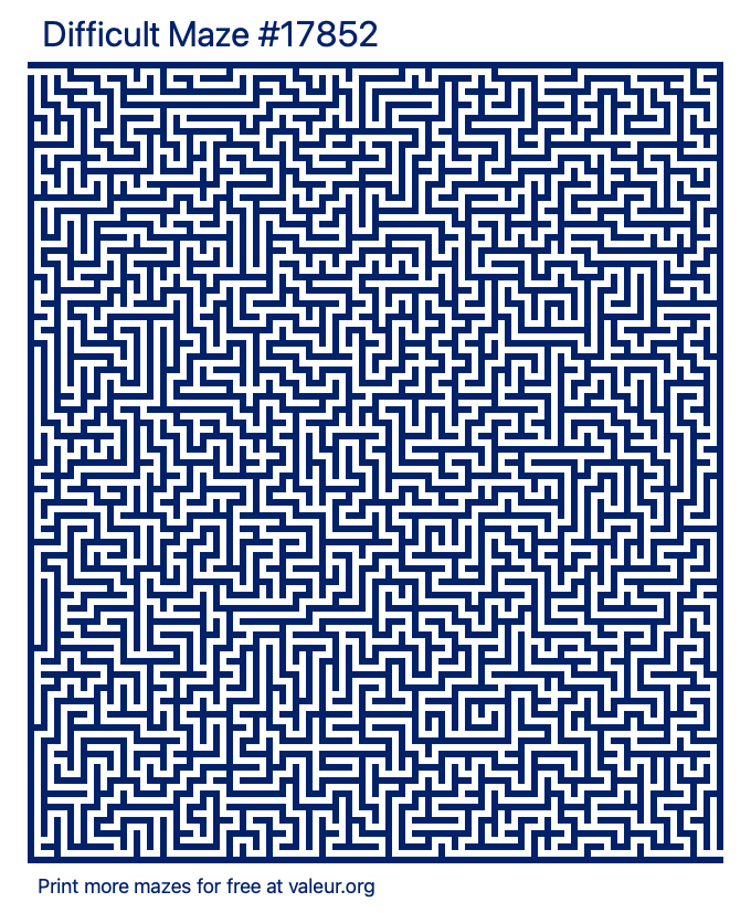 Free Printable Difficult Maze number 17852