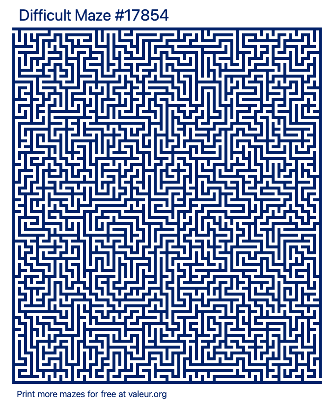 Free Printable Difficult Maze number 17854