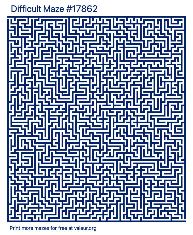 Free Printable Difficult Maze number 17862