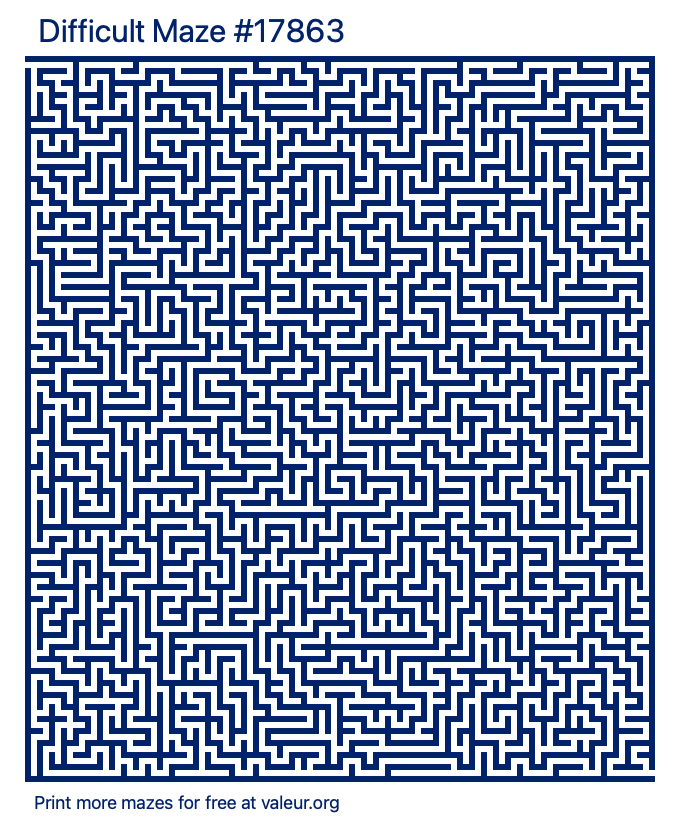 Free Printable Difficult Maze number 17863