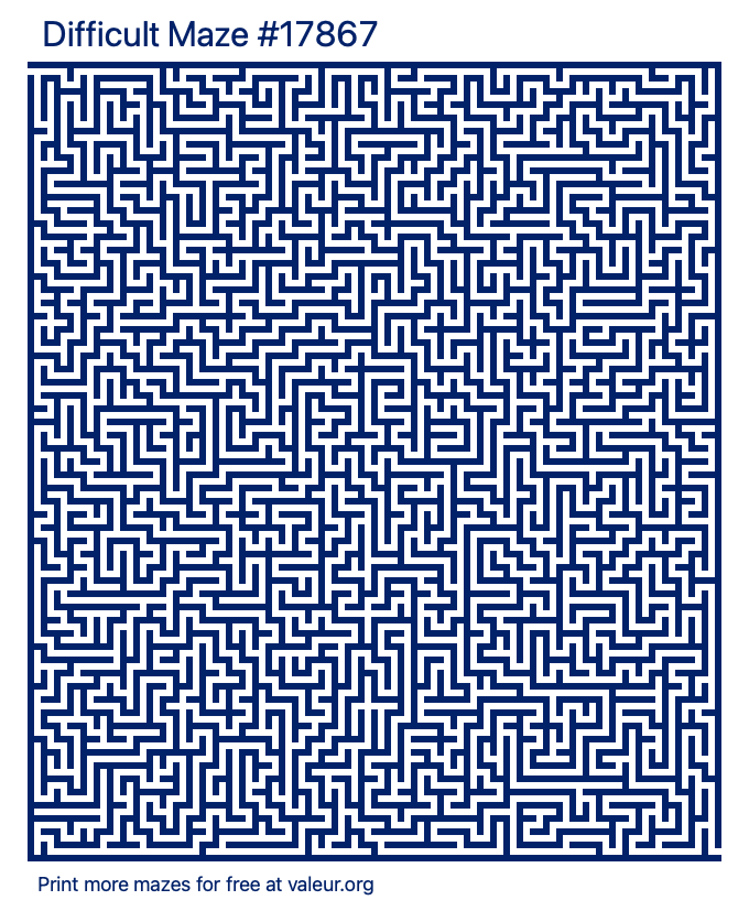 Free Printable Difficult Maze number 17867