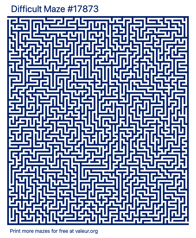 Free Printable Difficult Maze number 17873