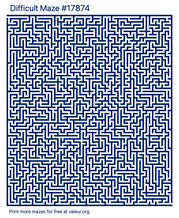 Free Printable Difficult Maze number 17874
