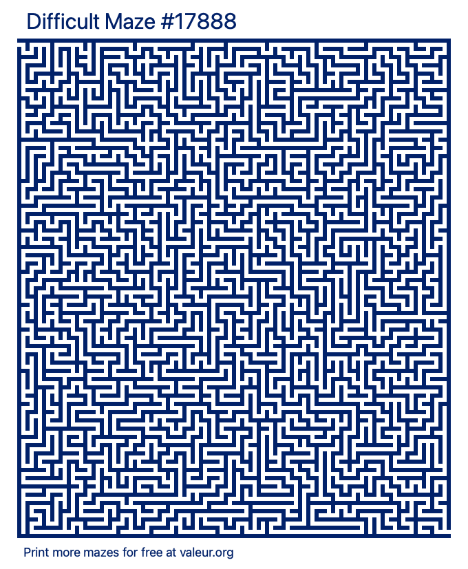 Free Printable Difficult Maze number 17888