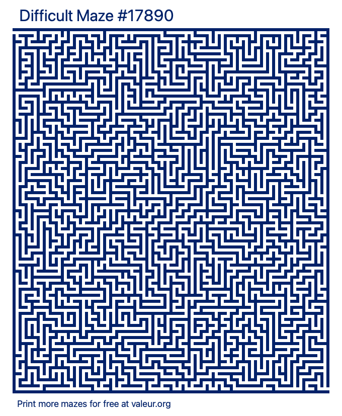 Free Printable Difficult Maze number 17890