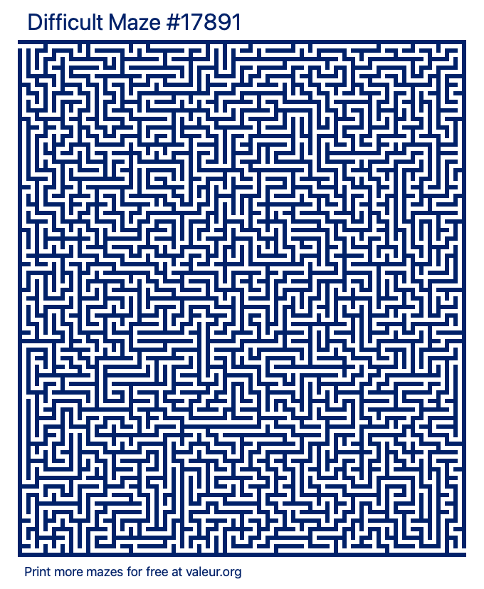 Free Printable Difficult Maze number 17891